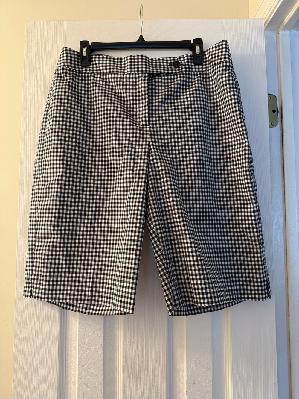 NWT Black & White Gingham Bermuda Style Shorts